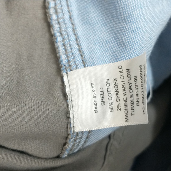 Chubbies Shorts Mens XXL Gray Khaki Original 5.5" Inseam Stretch Elastic Waist - Picture 9 of 9